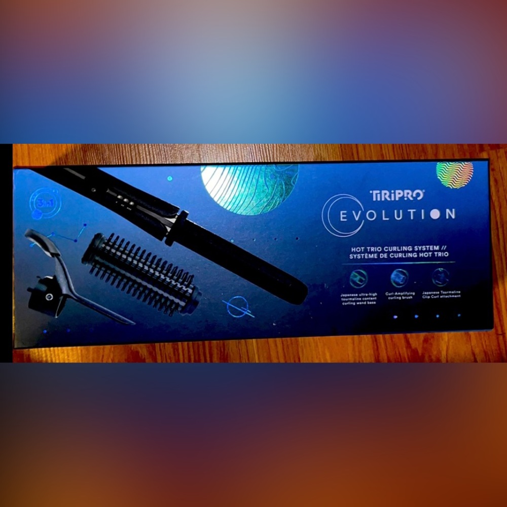 NIB TiRiPRO Curling System EVOLUTION Hot Trio 3-in-1 hair curling styling wand